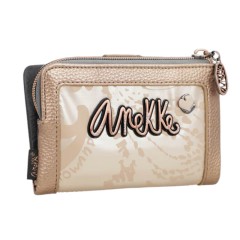 ANEKKE Carteira Média Flexível RFID Real Smart Pack Bege | Ref. 280.41789-912