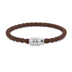 Pulseira de Homem em Pele MONTBLANC 3 Rings 68mm Castanha | Ref. 238.136002