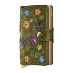 Carteira SECRID Premium Miniwallet Stitch Floral Olive + | Ref. 297.MST-FO+