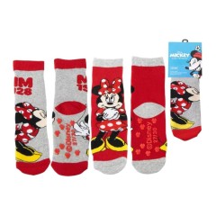 Pack 2 Pares de Meias Antiderrapantes MINNIE - Nº 27/30 Vermelho | Ref. 299.2900002975