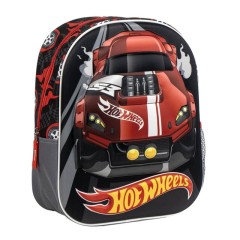 Mochila Infantil 31cm HOT WHEELS 3D Preto/Cinza | Ref. 2100005873