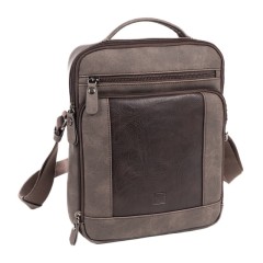 Bolsa de Tiracolo c/ Asa de Mão MATTIES Canvas Castanha | Ref. 132.4016480