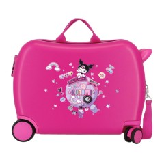 Mala Infantil ABS 50cm 4R KUROMI Around the World Fúcsia | Ref. 186.4289813