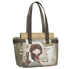 ANEKKE Mala de Ombro Tote Muse Verde Azeitona | Ref. 280.42702-389