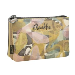 ANEKKE Porta-Moedas Triplo Bloom Dourado | Ref. 280.42729-015