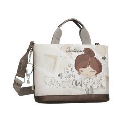 ANEKKE Mala de Mão c/ Tiracolo Sophia Bege | Ref. 280.42801-222