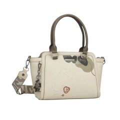 ANEKKE Mala de Mão Alças Curtas c/ Tiracolo Gaia Bege | Ref. 280.42871-032