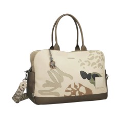 ANEKKE Mala de Tiracolo c/ Alças Curtas Gigante Gaia Bege | Ref. 280.42872-420