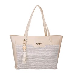 Saco de Ombro para Portátil/Tablet PEPE JEANS Clara Bege | Ref. 186.7397541