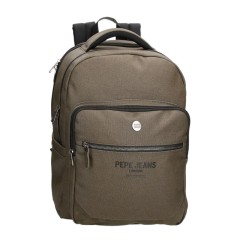 Mochila para Portátil e Tablet 2C Adap. PEPE JEANS Berwick Caqui | Ref. 186.7472542