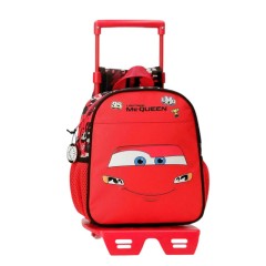 Mochila Pré-Escolar 25cm Adap. c/ Carro CARS McQueen Red Vermelha | Ref. 186.42120V1