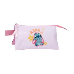 Estojo Escolar Triplo STITCH You & Me Malva | Ref. 186.4354311