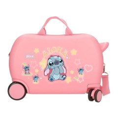 Mala Infantil 45cm 4R Easyjet STITCH You & Me Rosa | Ref. 186.4351011