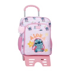 Mochila Adap. 40Cm c/ Carro STITCH You & Me Malva | Ref. 186.43523V1