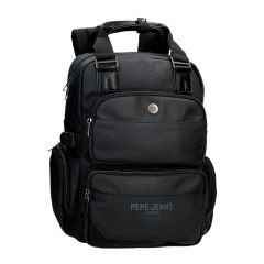Mochila Adap. Computador 15.6" PEPE JEANS Berwick Preta | Ref. 186.7472341