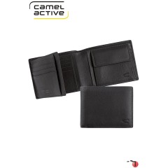 Camel Active Carteira Porta-Notas Tradicional com Porta-Moedas ATLANTA Preta | Ref. 9124970460
