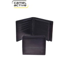 Camel Active Carteira Porta-Notas Horizontal com Porta-Moedas NEVADA Preta | Ref. 9124670760
