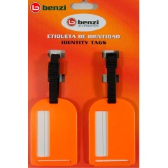 BENZI Acessórios Etiquetas de Bagagem Laranja | Ref. 288.BZ4066LAR