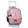 Mochila Pré-Escolar Adap. 25cm c/ Carro Enso BONJOUR Rosa | Ref. 186.95221T1