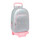 Mochila Escolar c/ Carro 46cm BENETTON Sliver Prateada | Ref. 248.612353160