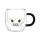 Caneca de Vidro iTOTAL Gato Branco | Ref. 343.XL2955
