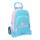 Mochila Escolar 46Cm c/ Carro Evolution BENETTON Unique Azul/Rosa | Ref. 248.612552860