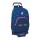 Mochila Escolar c/ Carro 46cm BENETTON Damero Azul Marinho | Ref. 248.612550160