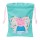 Saco Mochila Pequeno PEPPA PIG Pretty Flowers Turquesa | Ref. 248.812390237 Saco Mochila Pequeno PEPPA PIG Pretty Flowers Turquesa | Ref. 248.812390237