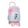 Mochila Escolar Adap. 40Cm c/ Carro MINNIE Happy Azul Claro | Ref. 186.49223T2