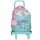 Mochila Escolar 42cm 3C c/ Carro STITCH Little Destruction Azul | Ref. 186.34724V1