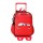 Mochila Pré-Escolar 28cm Adap. c/ Carro CARS McQueen Red Vermelha | Ref. 186.42121V1