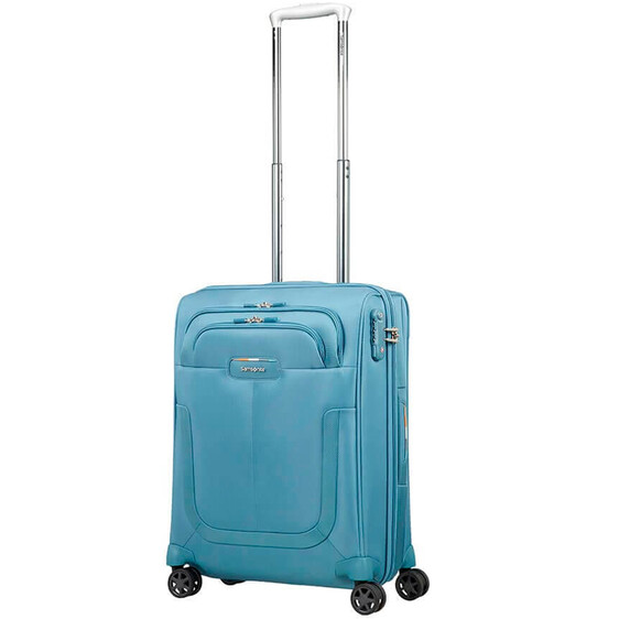Samsonite Mala/Trolley de Viagem Cabine 4 Rodas Spinner 55cm Expansível DUOSPHERE Azul - Ref. 92CC600301
