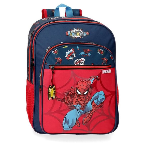 Mochila Escolar Adaptável 40cm Spiderman POP Multicolor | Ref. 186.20724D1