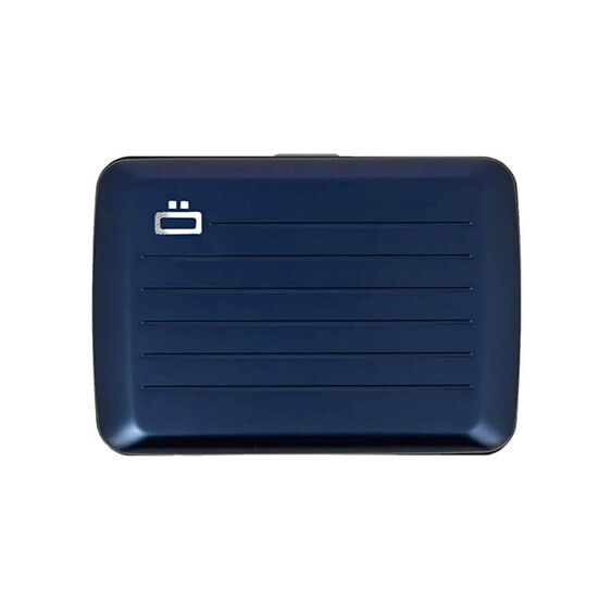 Carteira Ögon Porta-Cartões STOCKHOLM V2 RFID Safe Azul Escuro | Ref. 314.OG12026