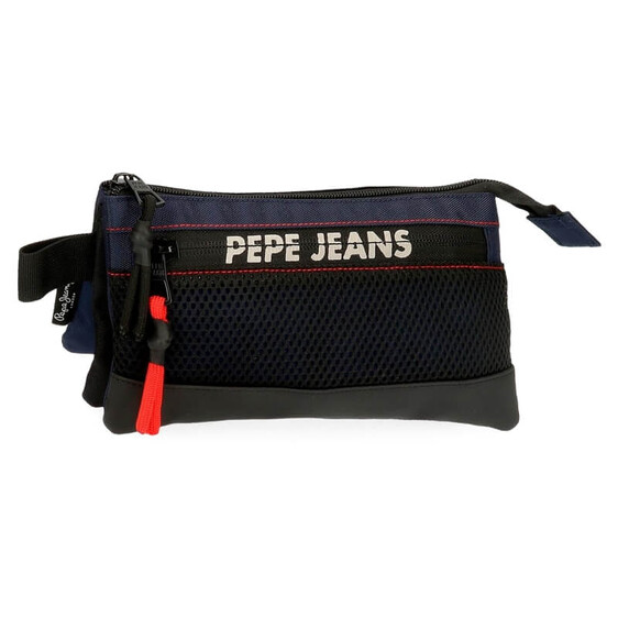 Estojo Triplo Compartimento Pepe Jeans SPLIT Azul Escuro | Ref. 186.6164321