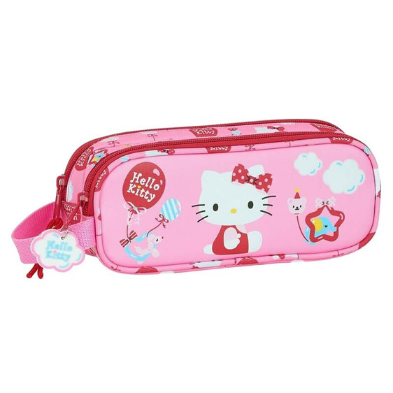 Estojo Escolar Duplo Compartimento Hello Kitty BALLOON Rosa | Ref. 248.812016513