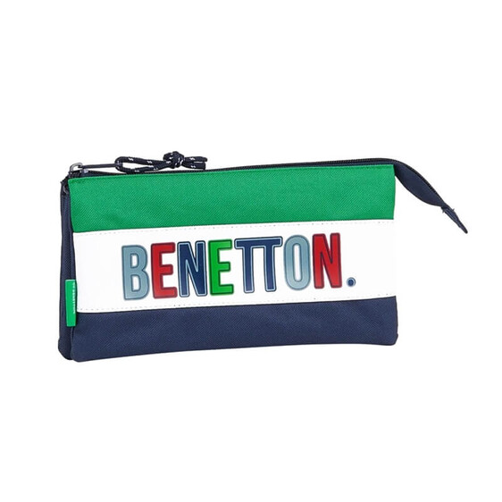 Estojo Escolar Triplo Compartimento Benetton 1965 Multicolor | Ref. 248.812006744
