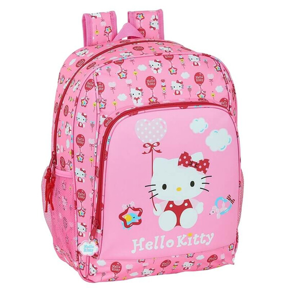 Mochila Escolar Adaptável 41cm Hello Kitty BALLOON Rosa | Ref. 248.612016604