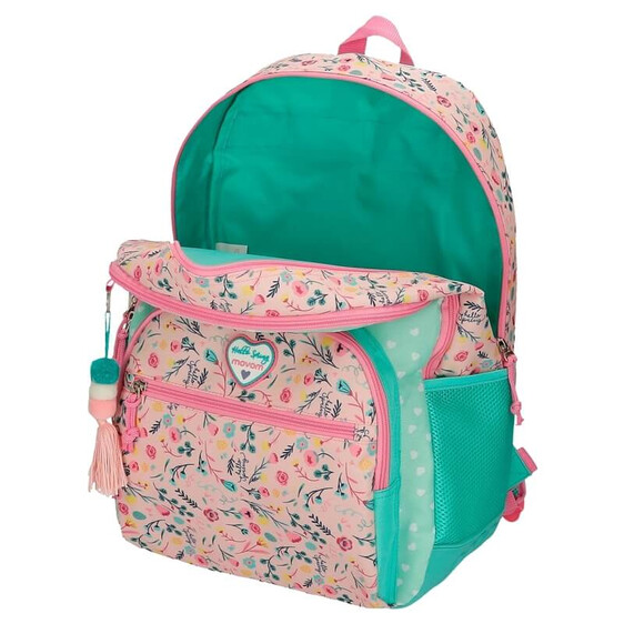 Mochila Escolar Adaptável 45cm 2C c/ Carro Movom SAVE THE PLANET Multicolor