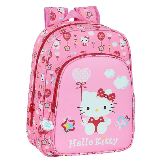 Mochila Pré-Escolar Adaptável 34cm Hello Kitty BALLOON Rosa | Ref. 248.612016185