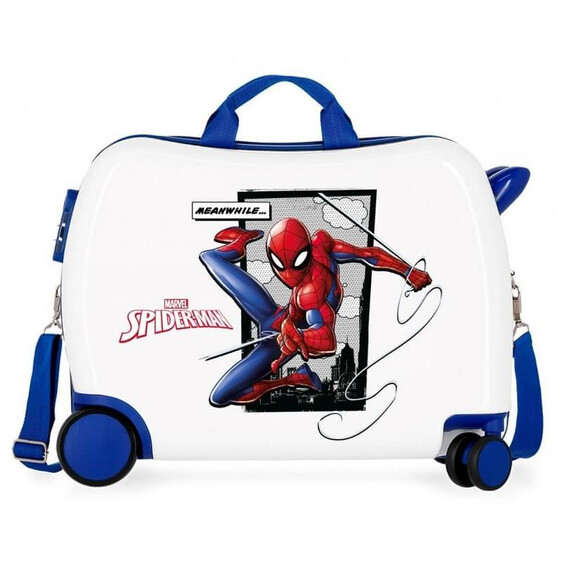 Mala de Viagem Infantil ABS 4 Rodas Spiderman ACTION Branca | Ref. 186.4659861