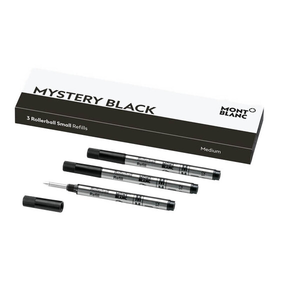 Pack 3 Recargas Small Rollerball (M) Montblanc Mystery Black | Ref. 238.107323