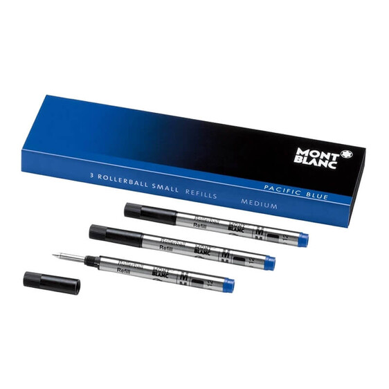 Pack 3 Recargas Small Rollerball (M) Montblanc Pacific Blue | Ref. 238.107324