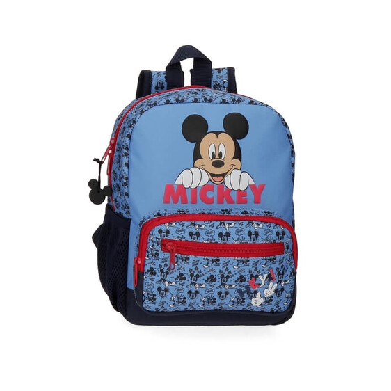 Mochila Pré-Escolar Adaptável 28cm Mickey MOODS Azul | Ref. 186.25221B1