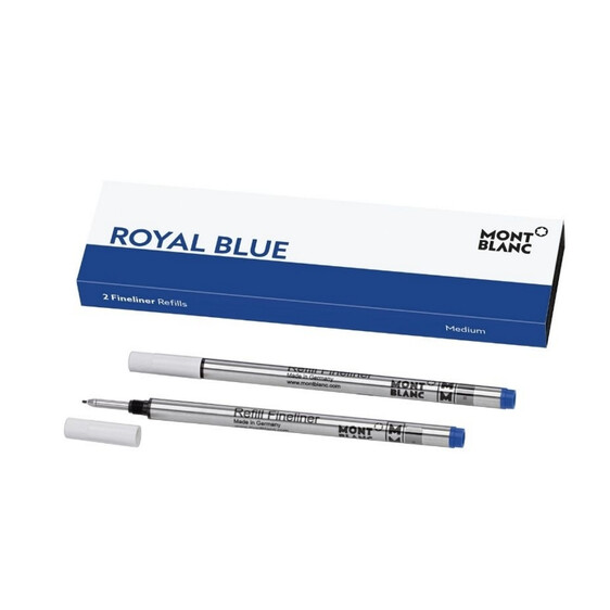 Montblanc Pack 2 Recargas (M) Fineliner Royal Blue | Ref. 238.128248