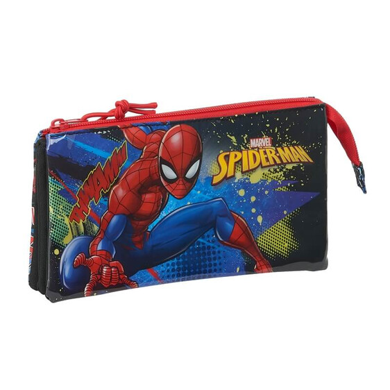 Estojo Escolar Triplo Comprimento Spider-Man GO HERO Vermelho | Ref. 248.812143744