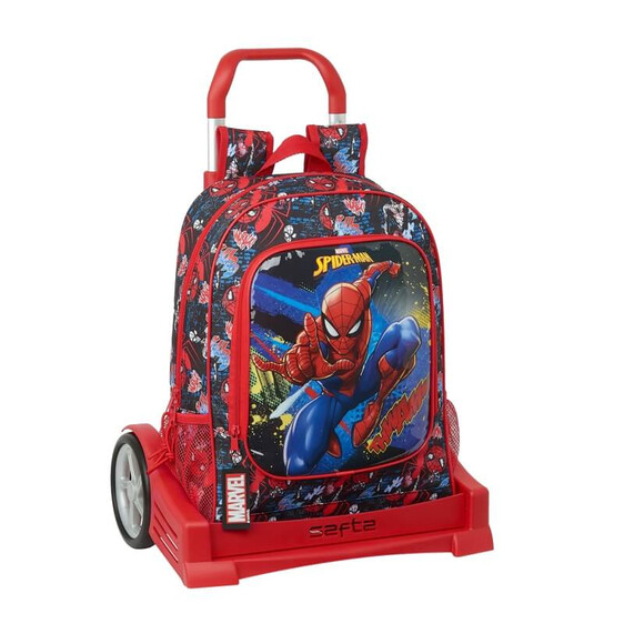 Mochila Grande com Carro Evolution Spider-Man GO HERO Vermelha | Ref. 248.612143860