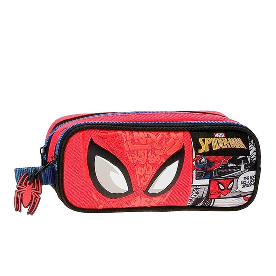 Estojo Escolar Duplo Compartimento Spiderman COMIC Vermelho | Ref. 186.2254221
