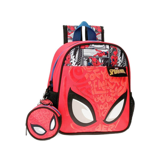 Mochila Pré-escolar 25cm Spiderman COMIC Vermelha | Ref. 186.2252021