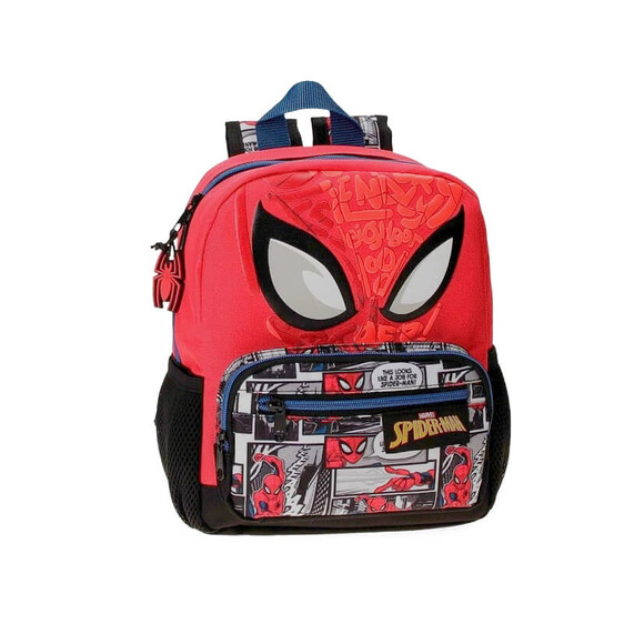Mochila Pré-escolar Adap 28cm Spiderman COMIC Vermelha | Ref. 186.22521D1